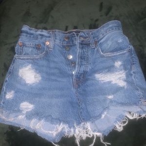 Aeropostale 90s High Rise Cut-Off Jean Shorts